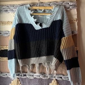 Comfy cropped oversized sweater